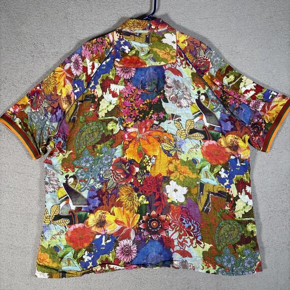 Robert Graham Limited Edition Shirt Men’s Size 3XL Landscapes Floral Linen - Picture 15 of 16